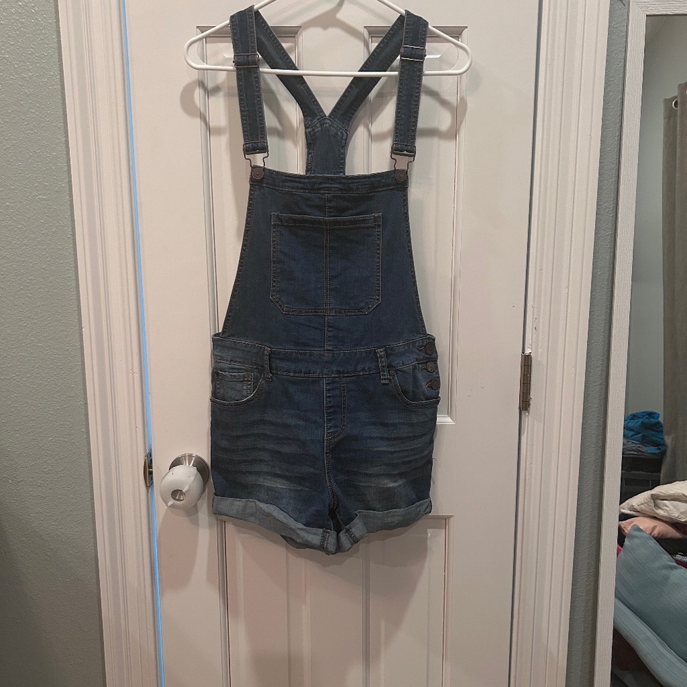Jean short overalls